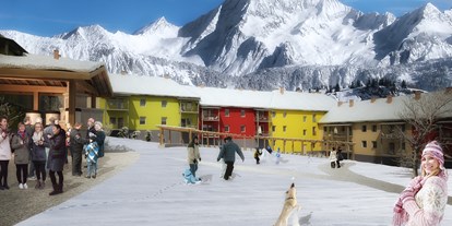 Hundehotel - Eisenerz - Innenhof Winter - Erzberg Alpin Resort