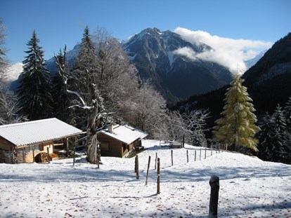 Hundehotel - Umgebungsschwerpunkt: Berg - Schweiz - Winter in ländlicher Umgebung  - Chalet-Gafri BnB - traditionelle Frühstückspension 