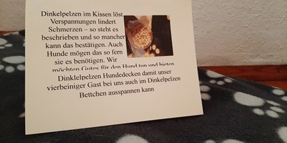 Hundehotel - Österreich - Ein selbst genähtes Hundebett mit einer besonderen Füllung...  - Ferienhaus Harmonie