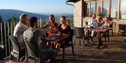 Hundehotel - Umgebungsschwerpunkt: Fluss - Italien - Terrasse Restaurant - Hotel Rifugio Prategiano Maremma Toskana