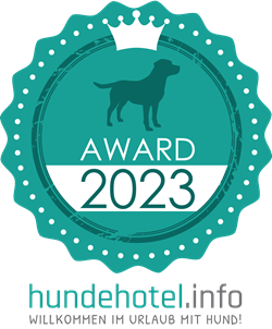 hundehotel.info Award Logo 2023 mit Text