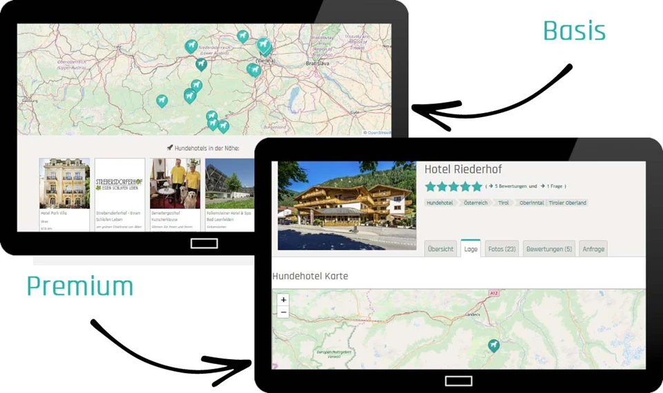 Anzeige auf Seiten der Konkurrenz