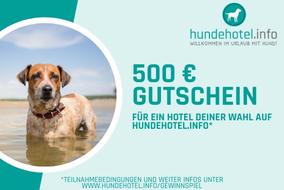 500 € Gutschein für ein Hotel deiner Wahl auf hundehotel.info