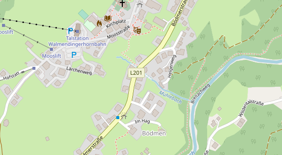 Hundehotel auf Satellitenbild