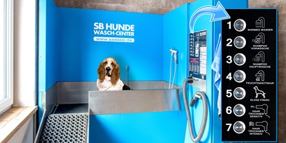 Hundehotel - Besorgung Hundefutter - PLZ 6444 (Österreich) - Unsere hoteleigene Hundewaschanlage verspricht Wellness für Ihren Hund - Hundehotel Riederhof