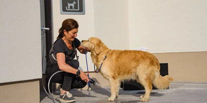 Hundehotel - Hundewiese: eingezäunt - Kaprun - Hotel Gut Brandlhof - Urlaub mit Hund im Salzburger Land - Hotel Gut Brandlhof
