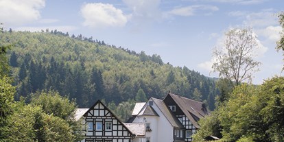 Hundehotel - Preisniveau: günstig - Bad Laasphe - Ansicht aus dem Garten - Hotel & Gasthof Hubertushöhe