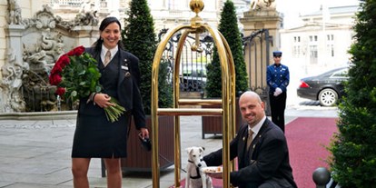 Hundehotel - Doggies: 3 Doggies - Wachau - Hoteleingang - Hotel Taschenbergpalais Kempinski Dresden