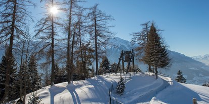 Hundehotel - Umgebungsschwerpunkt: Berg - PLZ 6410 (Österreich) - Die Friedensglocke im Alpenraum - bei uns im Garten - läutet täglich für den Frieden in den Alpenländern - Inntalerhof - DAS Panoramahotel