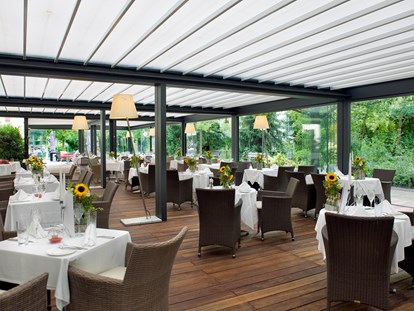 Hundehotel - Umgebungsschwerpunkt: am Land - Zürichsee - Terrasse - Boutique Hotel Thessoni classic 