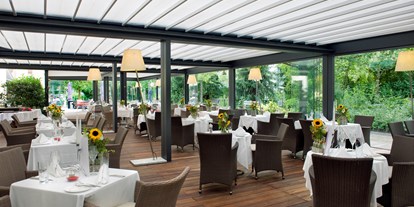 Hundehotel - Preisniveau: moderat - PLZ 6440 (Schweiz) - Terrasse - Boutique Hotel Thessoni classic 