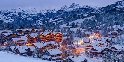 Hundehotel - Trink-/Fressnapf: an der Rezeption - Gstaad - Golfhotel im Winter - GOLFHOTEL Les Hauts de Gstaad & SPA