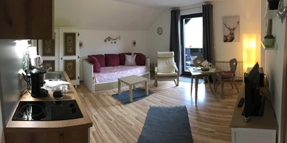 Hundehotel - TV - Weißenbach (Strobl) - Apartment Zinken für eine (2) Person(en) in unserer Alpenlodge AUSseeZEIT  - Alpenlodge AUSseeZEIT 