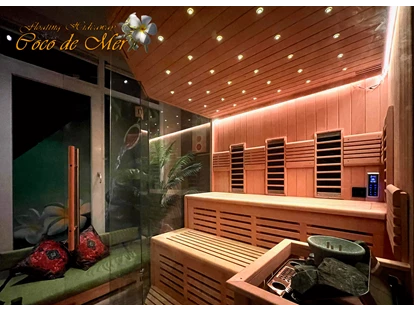 Hundehotel - in einer Ferienanlage/Wohnanlage - Deutschland - private Sauna (finnisch und infrarot) - private sauna (finnish and infrared) - Coco de Mer