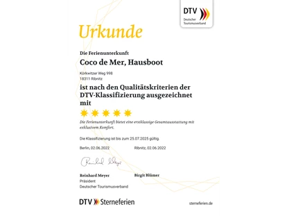 Hundehotel - in einer Ferienanlage/Wohnanlage - Deutschland - 5 Sterne vom DTV - 5 stars from the DTV - Coco de Mer