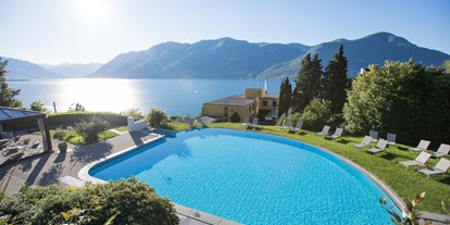 Hundehotel - Pools: Außenpool beheizt - Lago Maggiore - Aussenpool - Parkhotel Brenscino Brissago