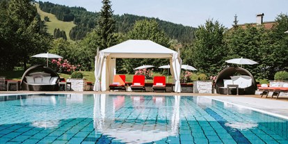 Hundehotel - Pools: Außenpool beheizt - PLZ 5522 (Österreich) - Hotel mit großer Liegewiese und beheizten Innen- und Außenpool - Hotel Gut Weissenhof ****S