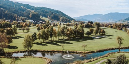 Hundehotel - Umgebungsschwerpunkt: Berg - PLZ 5522 (Österreich) - Direkt am Golfplatz Radstadt - Hunde angeleint am Golfplatz erlaubt - Hotel Gut Weissenhof ****S