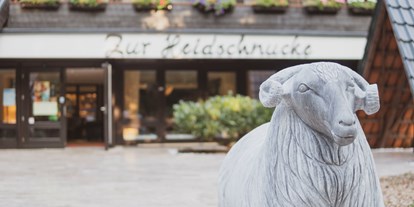 Hundehotel - Ladestation Elektroauto - Soltau - Hoteleingang - Hotel Zur Heidschnucke