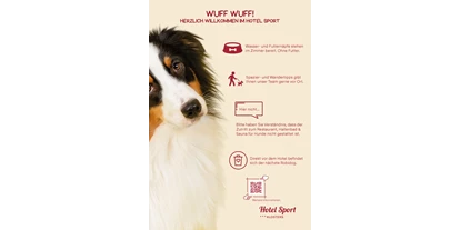 Hundehotel - Trink-/Fressnapf: an der Rezeption - Lech - Hotel Sport