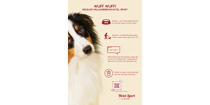 Hundehotel - Trink-/Fressnapf: an der Rezeption - Damüls - Hotel Sport