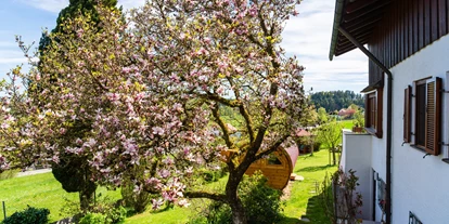 Hundehotel - Badewanne - Bayern - Magnolienblüte im Frühjahr - Ferienhaus "Traudl"