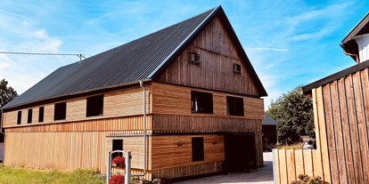 Hundehotel - Sauna - Deutschland - Scheunenloft - bis 4 Personen 
Außenansicht - Das MUSSEA Landhaus Chalet & Scheunenloft