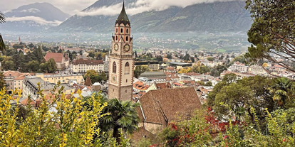 Hundehotel - Klassifizierung: 3 Sterne - Trentino-Südtirol - Blick auf Meran von der Villa Hochland - Villa Hochland
