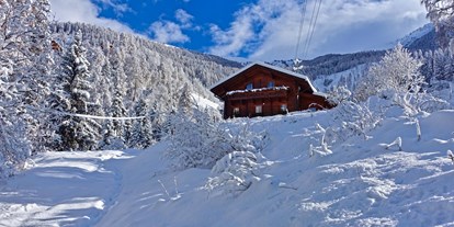 Hundehotel - Schwerpunkt: Skifahren / Winter - Wöllatratten - Sonnige Alleinlage am Waldrand - Almchalet Goldbergleiten | Romantische Berghütte - traumhafte Sonnenlage im Nationalpark Hohe Tauern