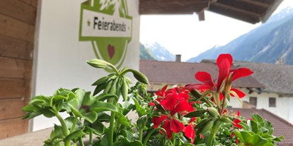 Hundehotel - Umgebungsschwerpunkt: See - Partschins - Wunderbarer Bergblick, umgeben in der Natur der Stubaier Alpen, jede Ferienwohnung hat dieses wunderbare Panorama. - Feierabends Ferienhaus - Ferienwohnungen für alle Felle!