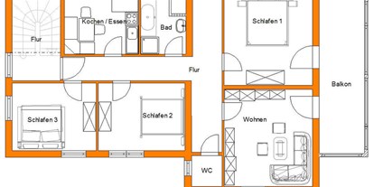 Hundehotel - Töbring - Plan Ferienwohnung - Accanto Appartements