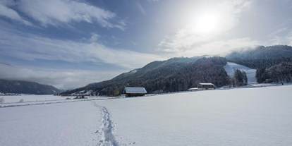 Hundehotel - Kühweg (Hermagor-Pressegger See) - Spuren im Schnee - Hotel Das Leonhard