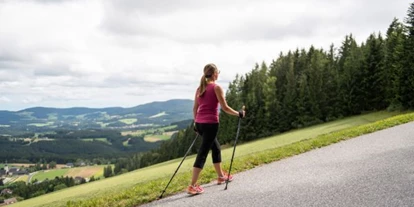 Hundehotel - Pools: Schwimmteich - Nordic Walking rund um St. Jakob im Walde
(Foto: Niki Pommer) - Familienhotel Berger ***superior