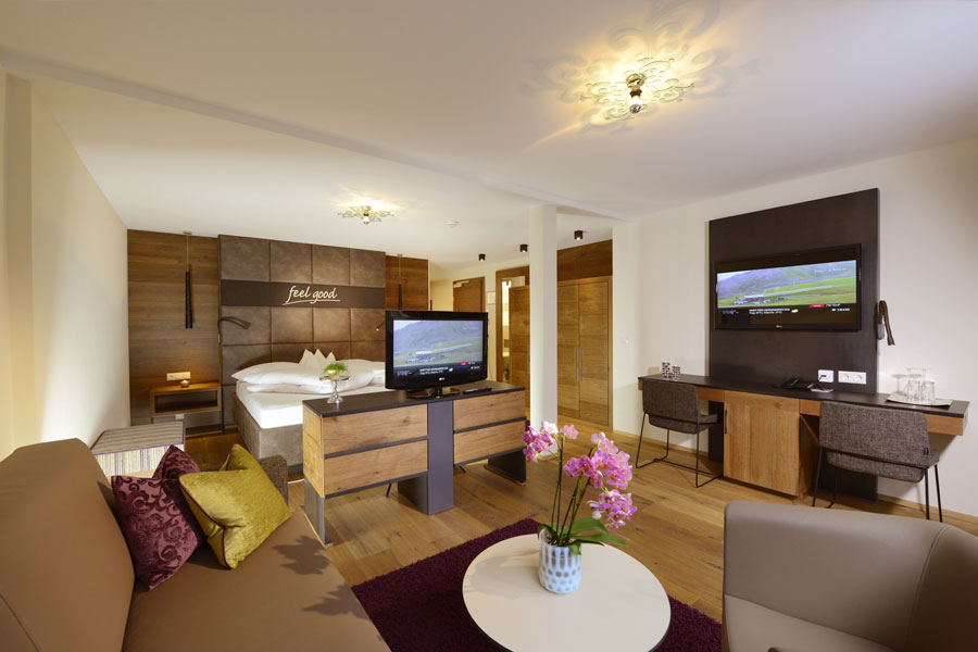 Urlaub-mit-Hund: Doppelzimmer Deluxe - Hotel Fliana