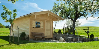 Hundehotel - Pools: Schwimmteich - Lagerfeuer-Grillplatz mit Gartenhaus - Seimehof