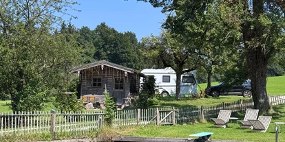 Hundehotel - Pools: Schwimmteich - Badeteich, im Hintergrund Wohnmobil-Stellplatz - Seimehof