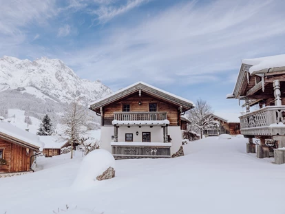 Hundehotel - Pools: Schwimmteich - Chaletdorf Winter - Naturresort PURADIES