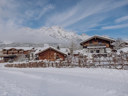 Hundehotel - Pools: Schwimmteich - Chaletdorf Winter - Naturresort PURADIES