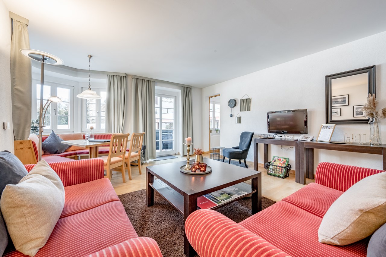 Inntalerhof - DAS Panoramahotel Zimmerkategorien Landhaus Familienappartements, auich mit Gartenzugang verfügbart