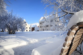Urlaub-mit-Hund: Winter im Schlosspark - Hotel G´Schlössl Murtal