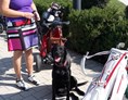 Urlaub-mit-Hund: Es gibt sogar einen Golfplatz auf den ich mitdarf - also du als Hund auch. In Spillern etwa 20 km entfernt, da hat mich meine Mama mal mitgenommen.  - Strebersdorferhof - Essen Schlafen Leben