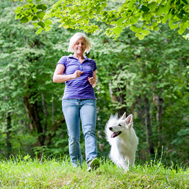 Urlaub-mit-Hund: Spaziergang mit Hund - Hundesporthotel Wolf