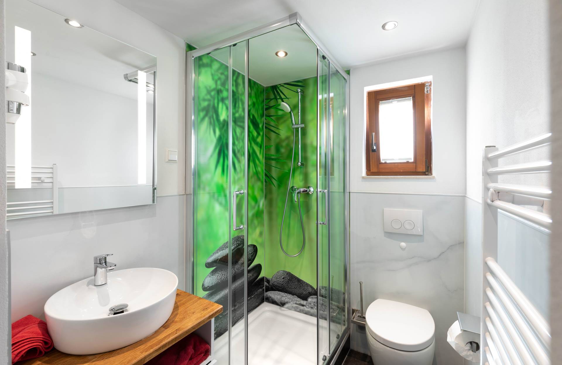 Urlaub-mit-Hund: Badezimmer im Bio Zimmer Fachwerkhaus - Bodensee Hotel Storchen 