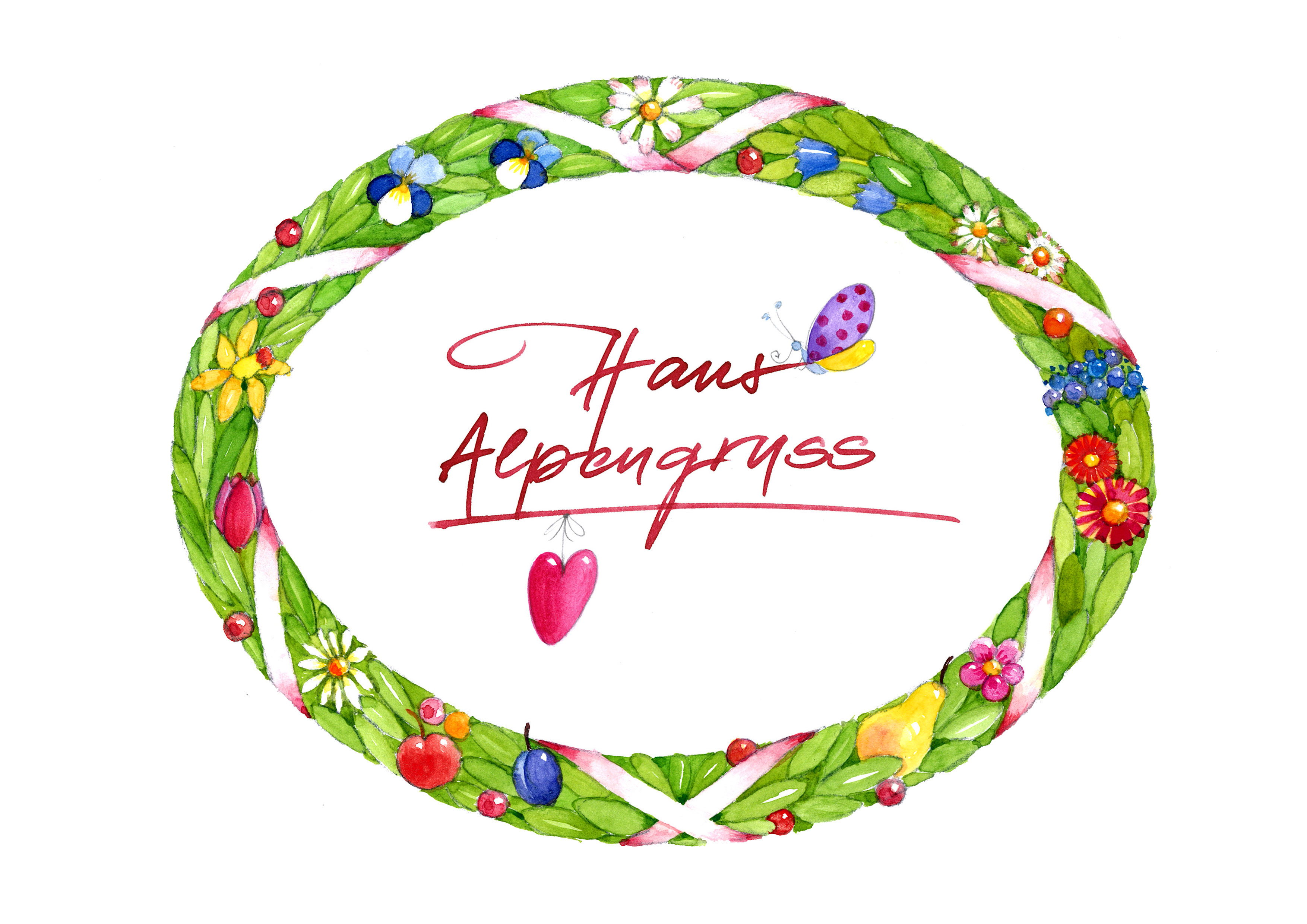 Urlaub-mit-Hund: Alpengruss Logo Sommer - Hannas Alpengruss