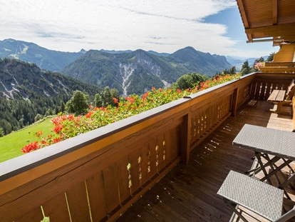Hundehotel - Tauplitz - Terrasse/Balkon von der Himmelblau - Bergbauernhof Pension Irxner