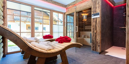 Hundehotel - in einer Ferienanlage/Wohnanlage - Großarl - Sauna und Wellnessraum im  Birnbaum Chalet Fulseck und Kreuzkogel - Birnbaum Chalets