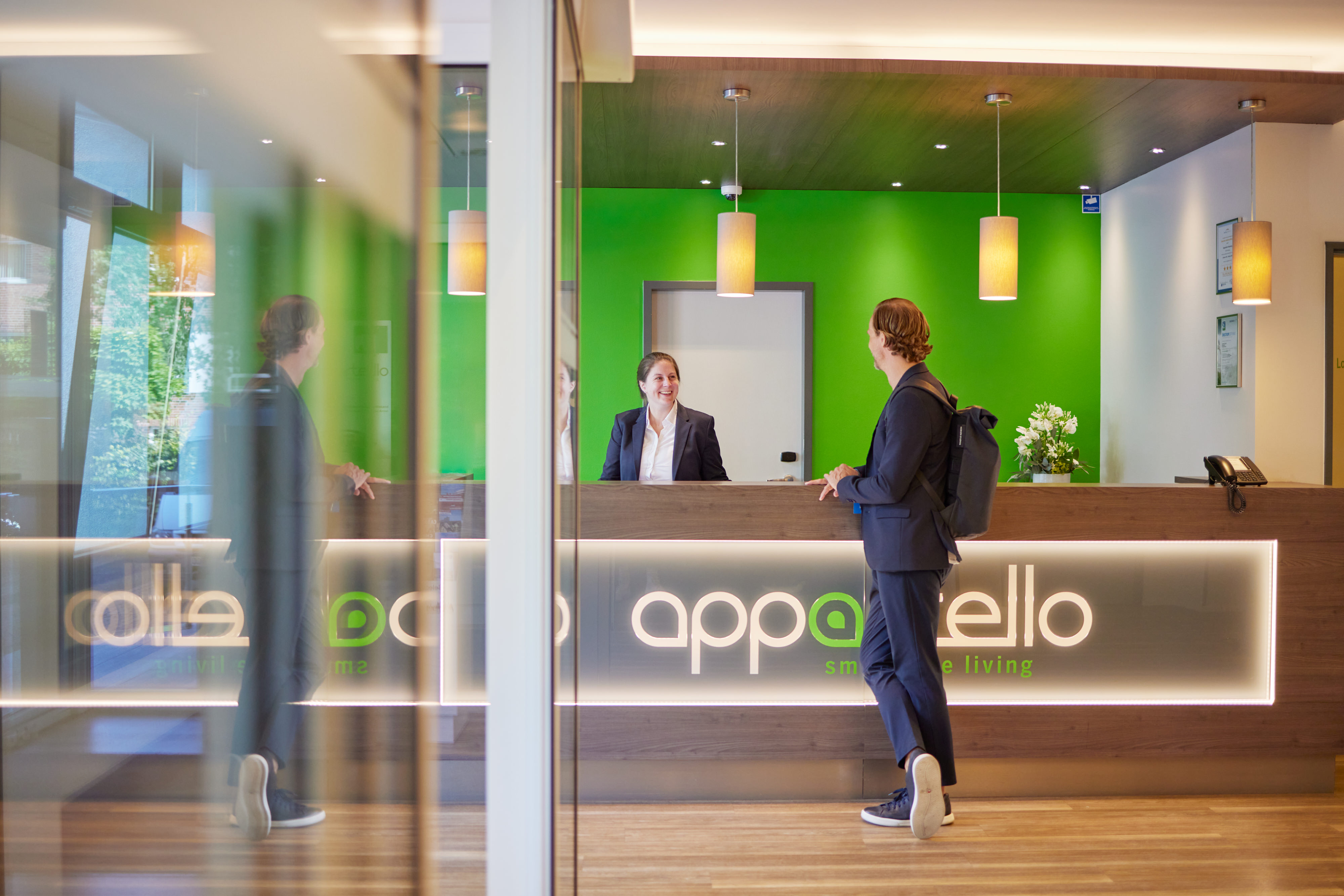 Hundehotel - Bademöglichkeit für Hunde - Rezeption - appartello - smarttime living Hamburg