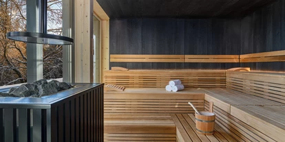 Hundehotel - Verpflegung: Frühstück - Vella - Freuen Sie sich auf ein ganzheitliches Berg- und Waldspa über drei Etagen mit Natursteinpool, Sauna, Dampfbad, Wasserwelt, Massage-, Meditations- und Yogaangeboten und dem wunderbaren Waldraum - Schweizerhof Flims, Romantik Hotel