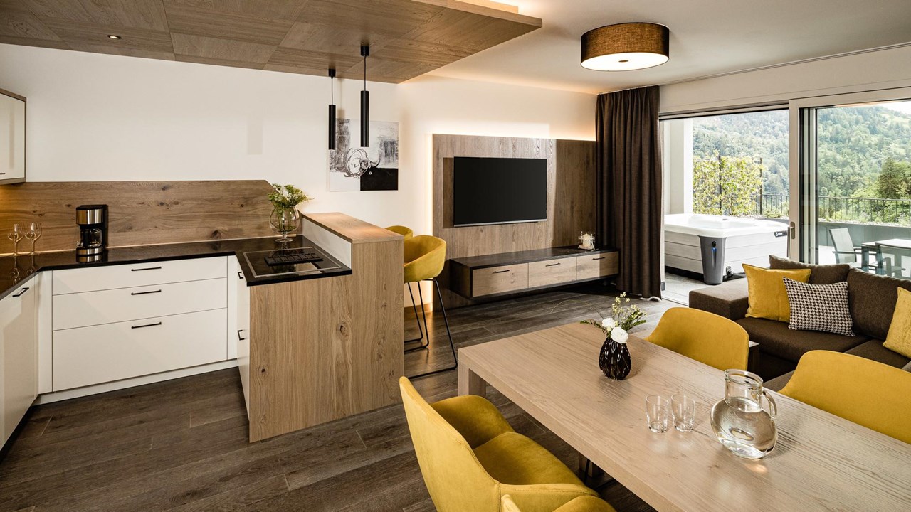 Panorama Residence Saltauserhof Resort Zimmerkategorien Two Bedroom Suite mit Terrasse & Whirlpool