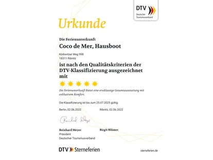 Hundehotel - Schwerpunkt: Städtetrips - Fischland - 5 Sterne vom DTV - 5 stars from the DTV - Coco de Mer